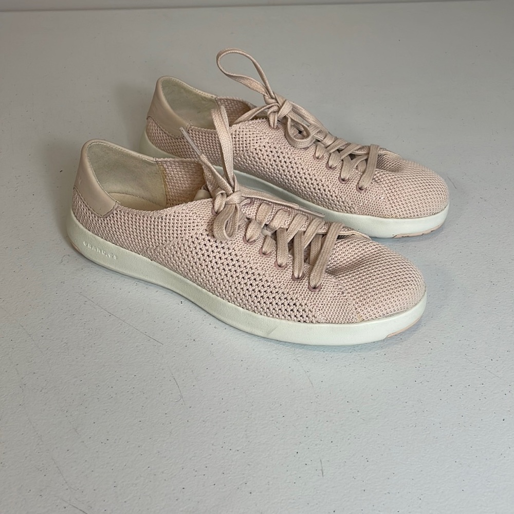 Cole Haan Womens Grand Pro Tennis Sneaker in Light Pink  Size 6.5